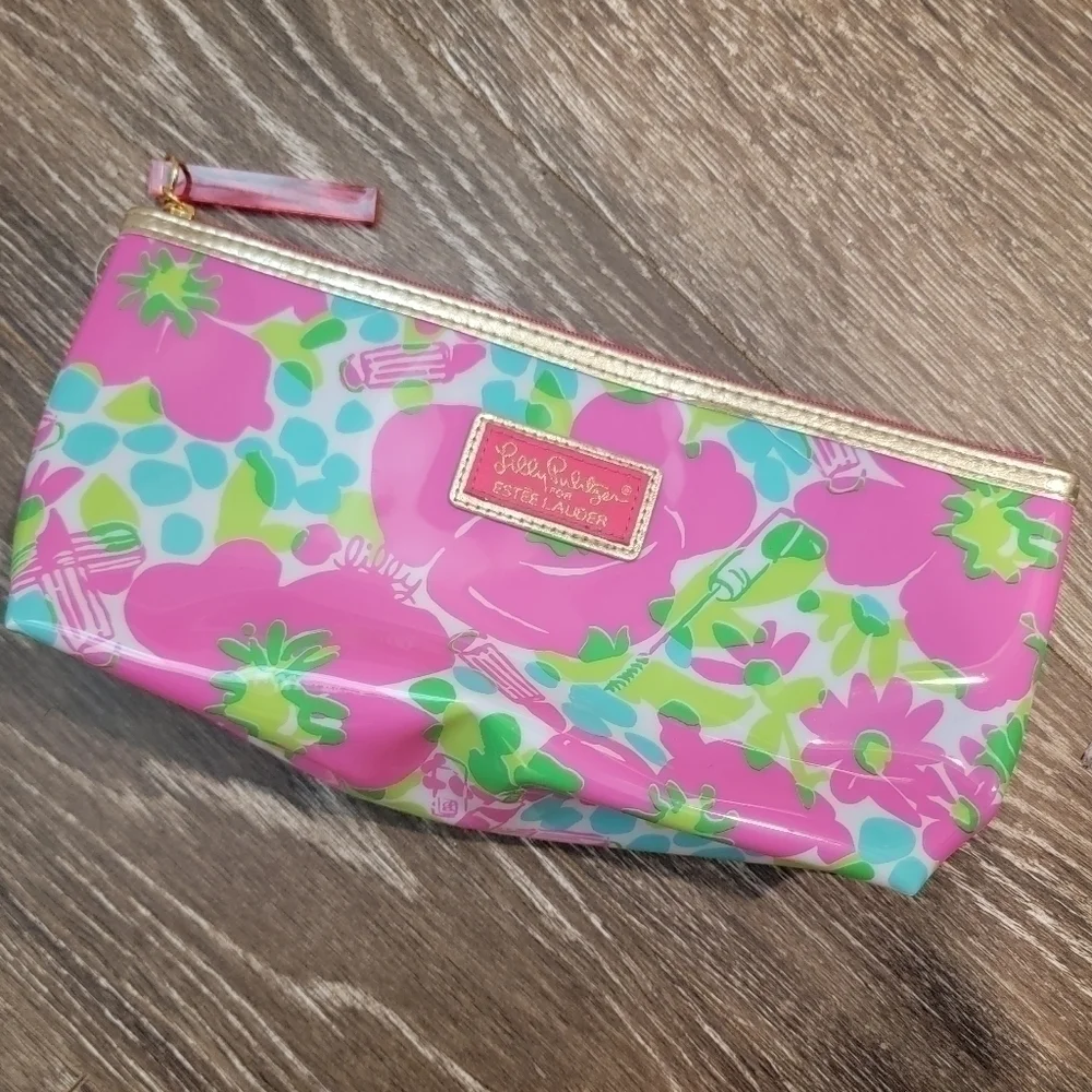 Lilly Pulitzer‎ x Estee Lauder Pink zipper makeup bag